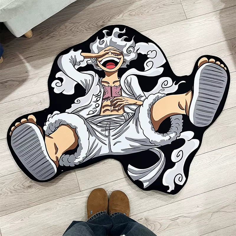 Customize One Piece Rugs Luffy Gear 5 Designs Decor Carpets Room Non-Slip Floor Mat Livingroom Decor Creative Design Rug Toys